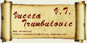 Vuceta Trumbulović vizit kartica